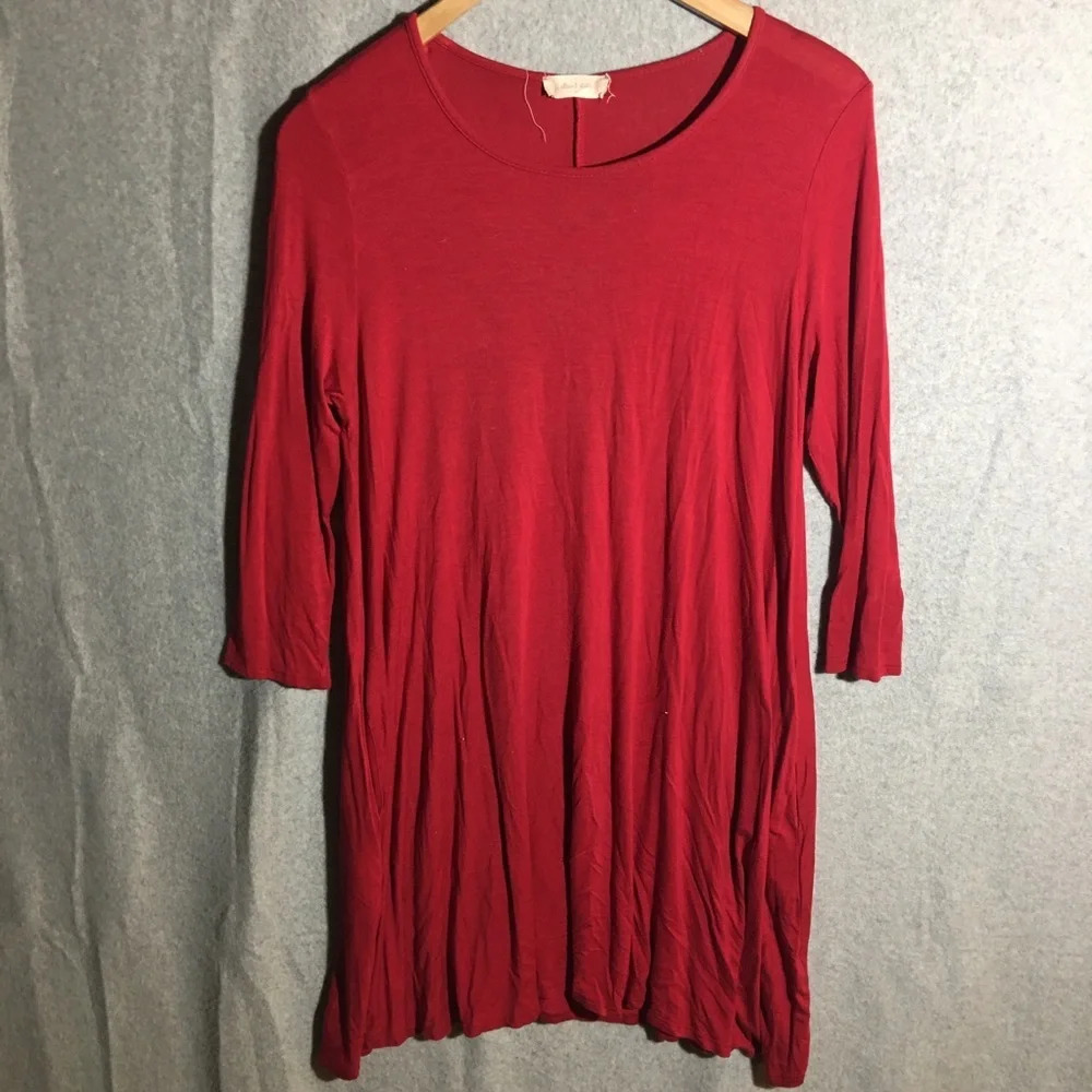 Womens Altar’d State Dress A Line Red Holiday Party Christmas Festive Casual